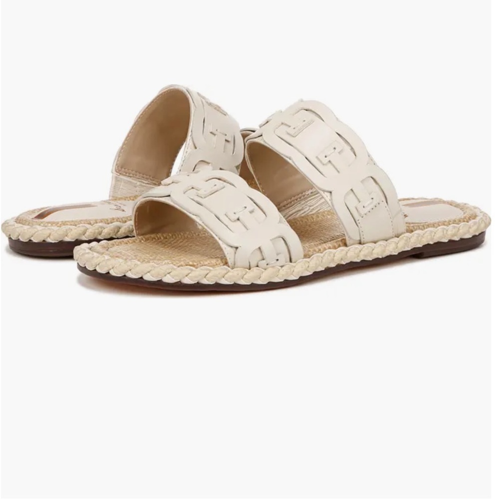 EUC Sam Edelman Leather Tatum Sandals Ivory Size 6.5 Retail $130.00 - Picture 2 of 11